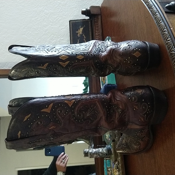 Women's Lucchese cowboy boots size 7 1/2 B - Picture 3 of 8